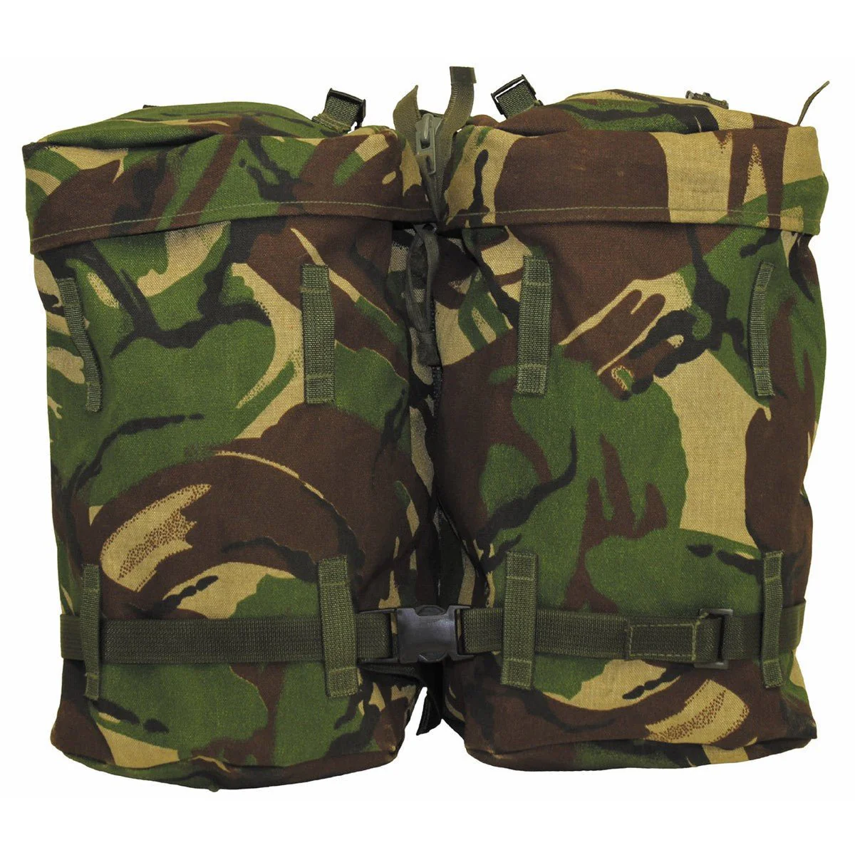 British Army 90L Short Back DPM Bergen With Side Pouches - Image 3