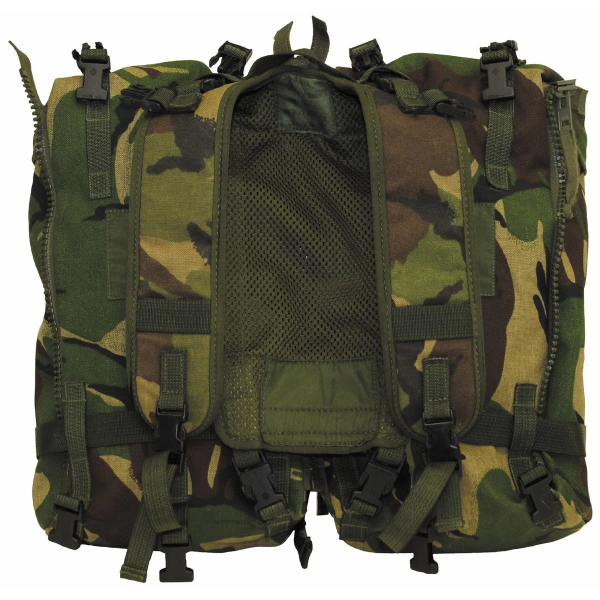 British Army 90L Short Back DPM Bergen With Side Pouches - Image 4