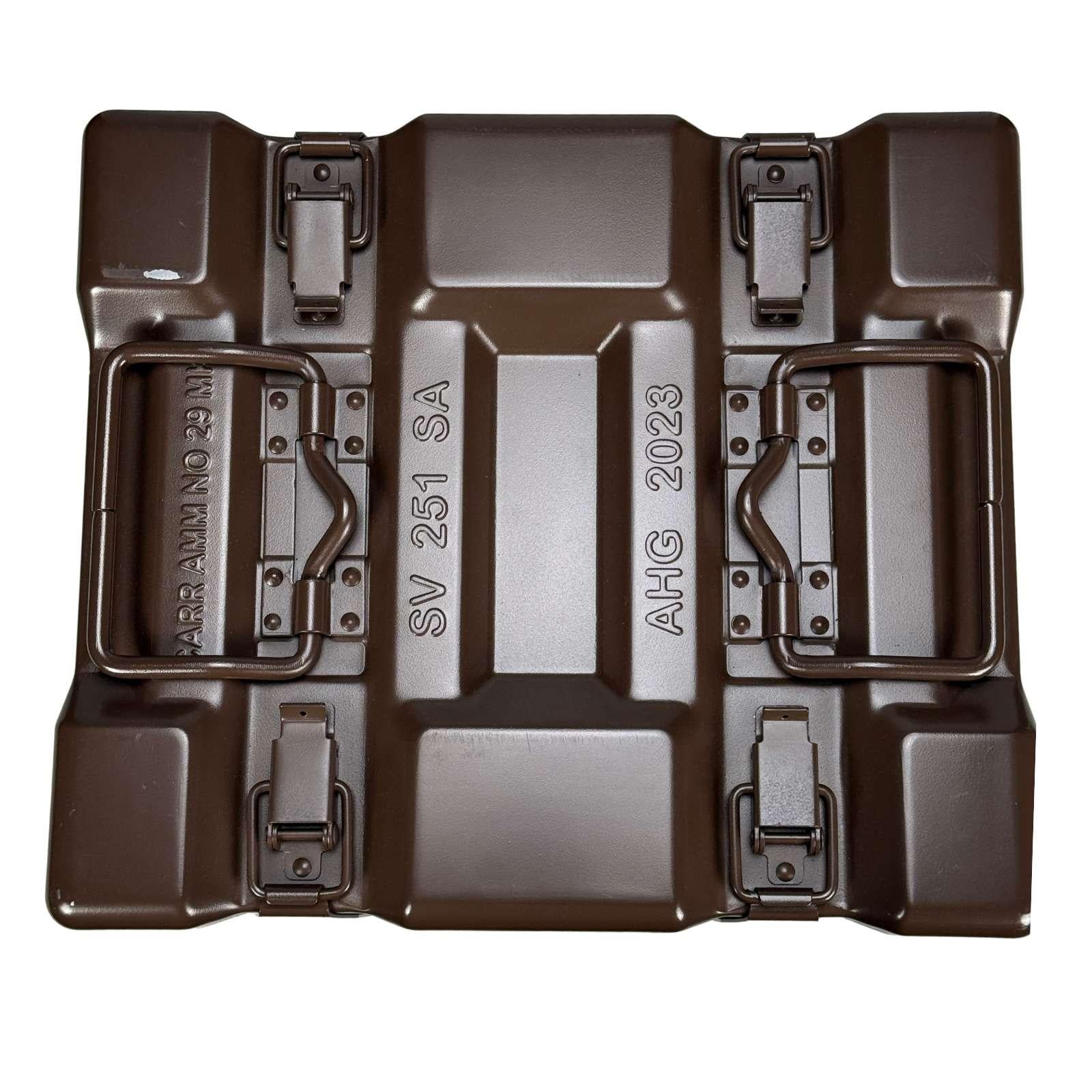 British Army Brown 7.62 H84 MK.I Ammo Boxes and Carry Case - Image 3