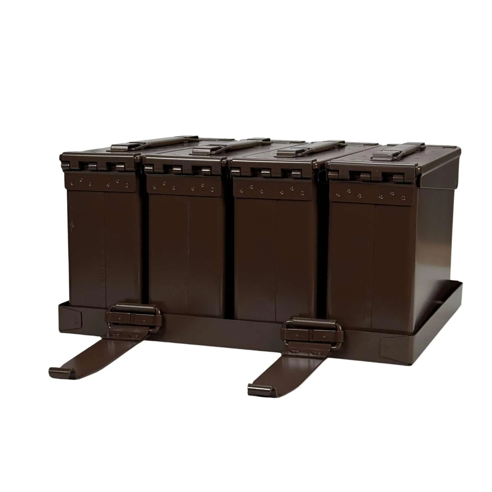 British Army Brown 7.62 H84 MK.I Ammo Boxes and Carry Case - Image 4