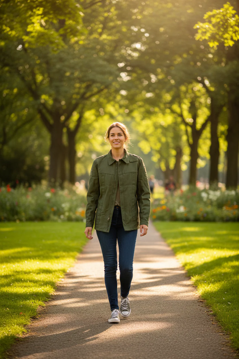 Women's German Police Green Moleskin Jacket - Late Pattern - Image 4