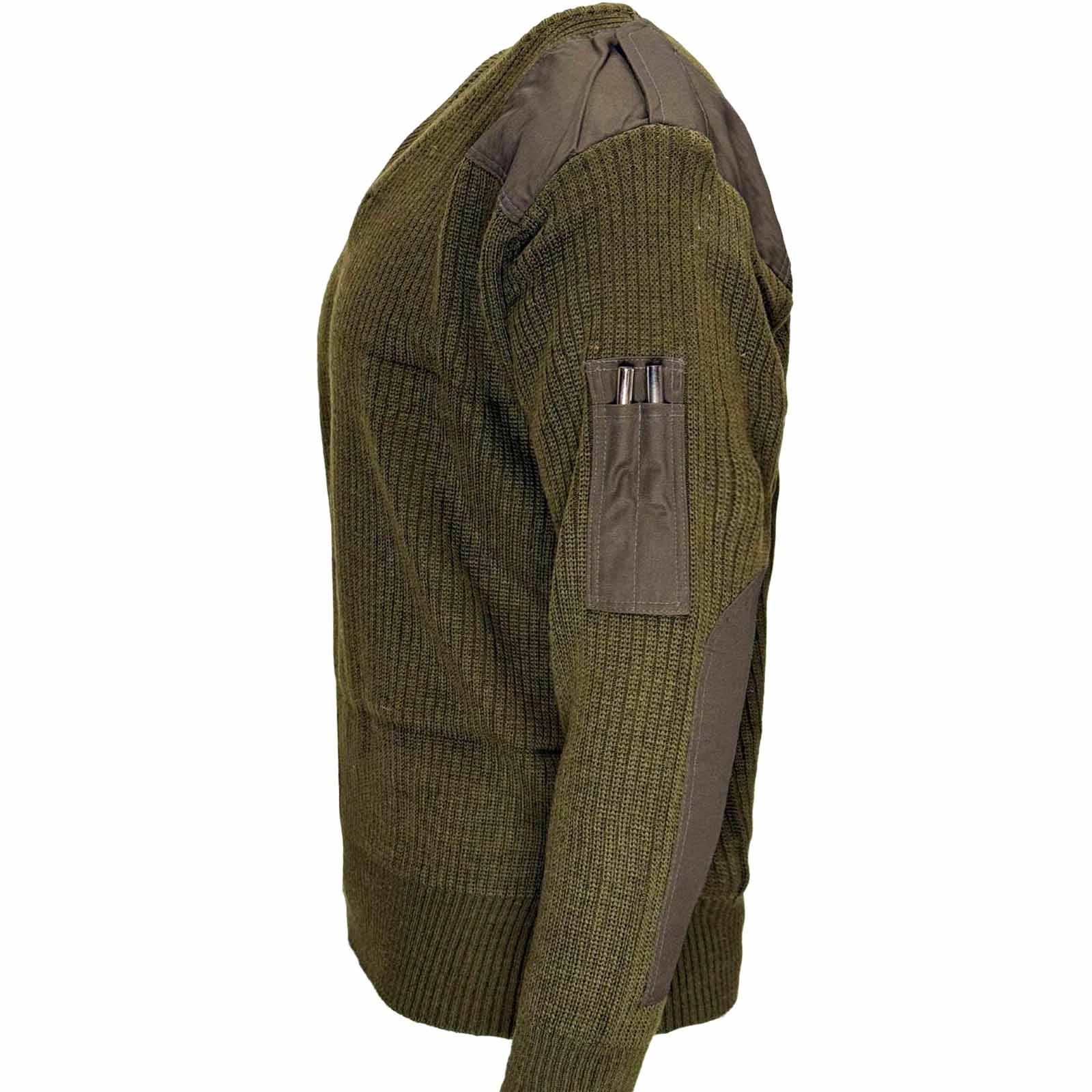 Italian Army V-Neck Wool Jumper - Image 3