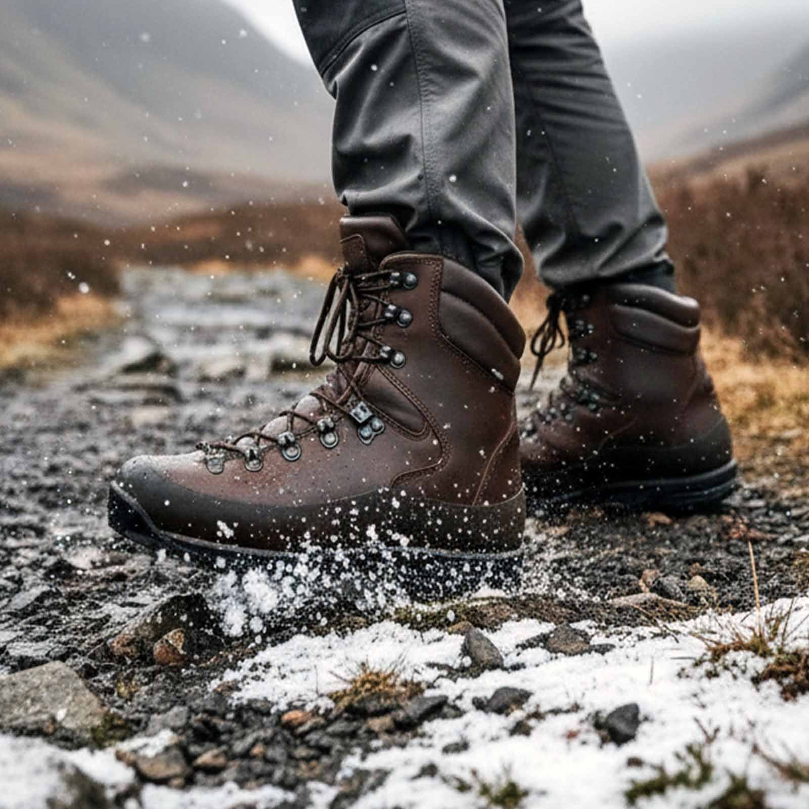 Iturri Cold Wet Weather Brown Combat Boots - Image 5