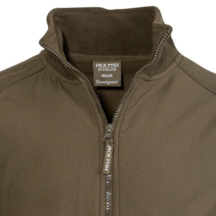 Jack Pyke Bleasdale Half Zip Fleece Top Dark Olive - Image 6