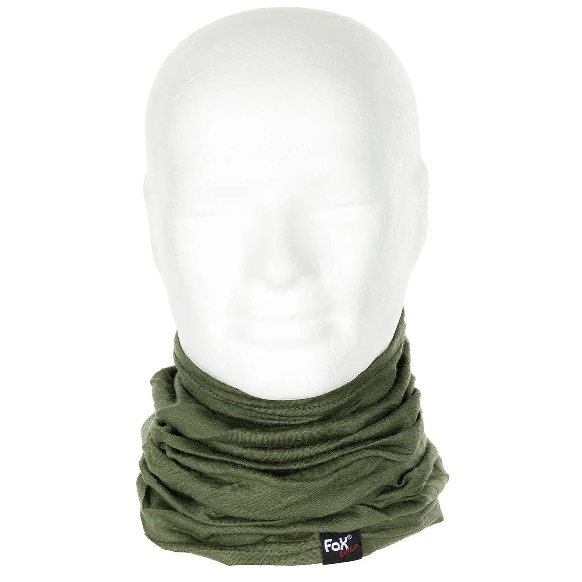 Merino Wool Snood Scarf Olive - Image 3