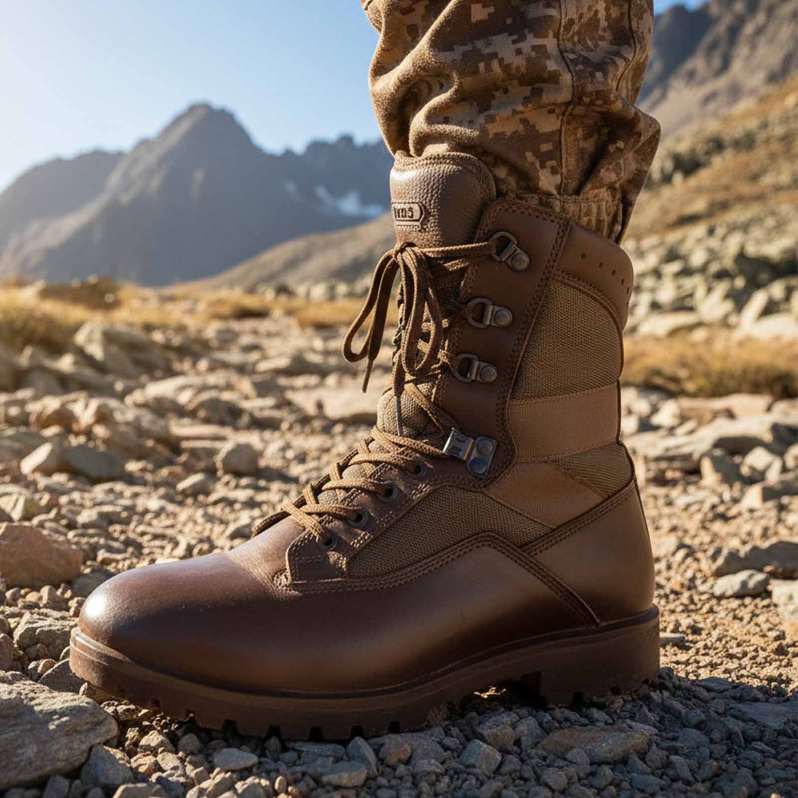 YDS Kestrel Combat Boots Brown - Image 5